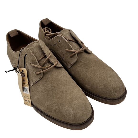 MADDEN NYC Other - Madden NYC Mens Oxford Leather Taupe Lace Up Suede Low Top Dress‎ Shoes Size 10.